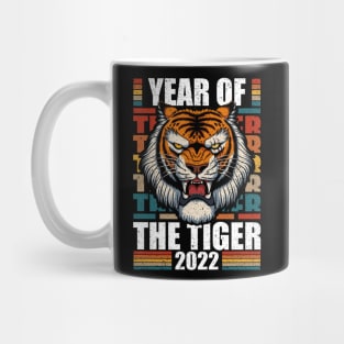 Retro Big Cat 2022 Year of the Tiger Chinese Zodiac Mug